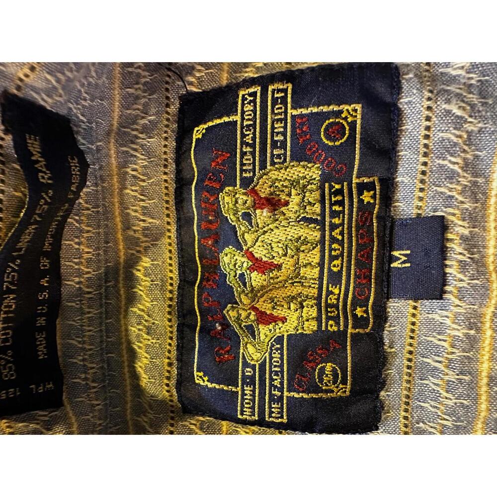 Vintage Chaps Ralph Lauren Linen Blend Shirt USA M - Picture 3 of 4